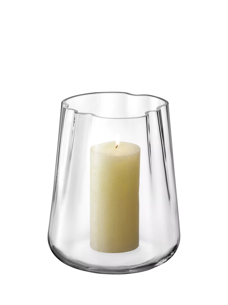 LSA International Lagoon glass vase lantern clear H24cm - British product