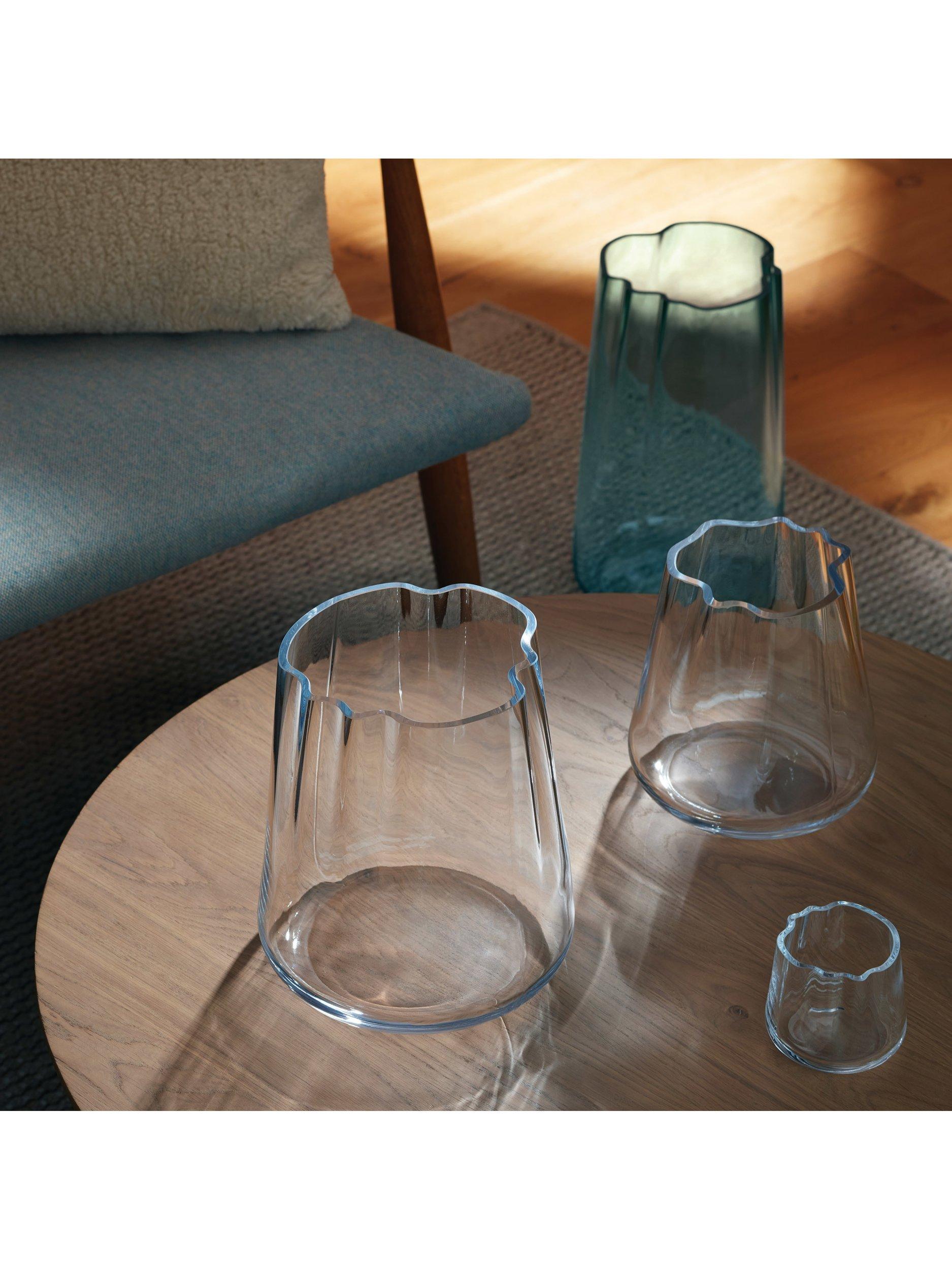 LSA International Lagoon glass vase lantern clear H24cm - British product