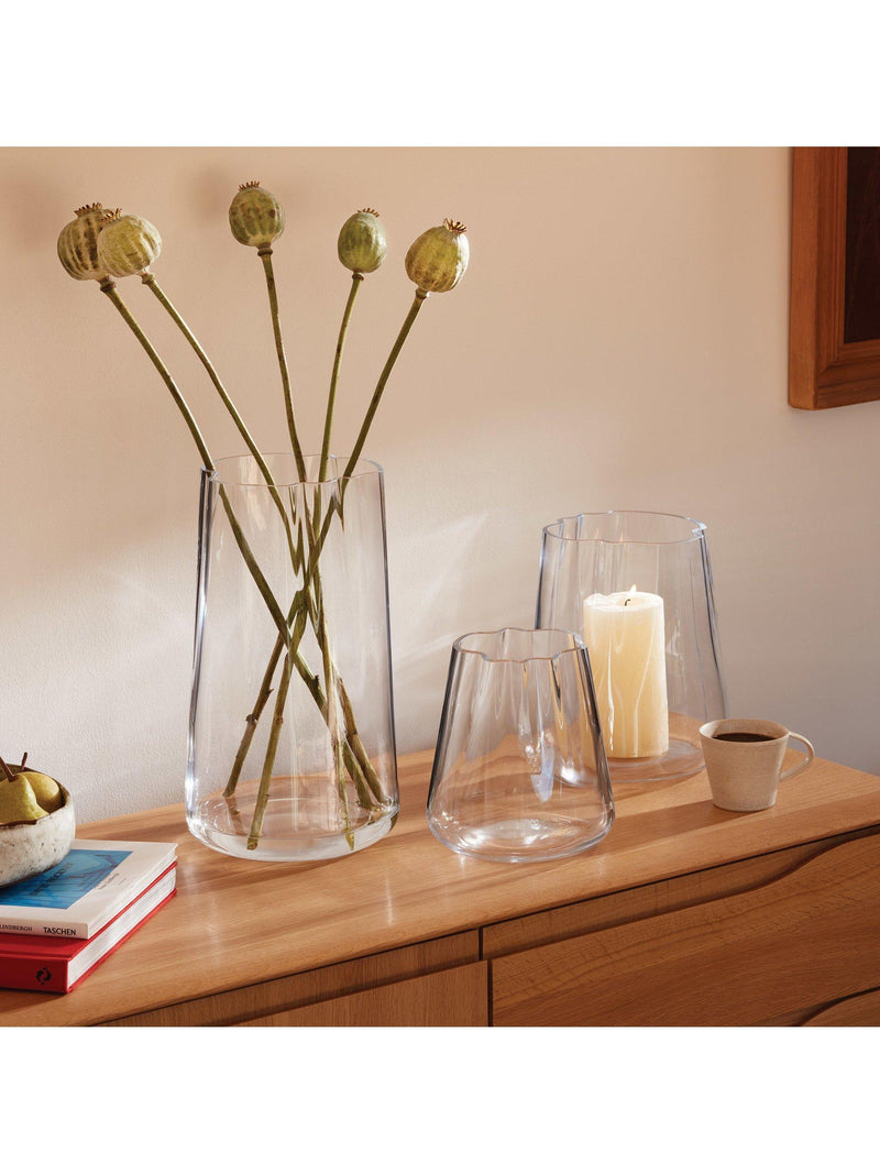 LSA International Lagoon glass vase lantern clear H24cm - British product