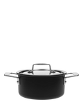 DEMEYERE Black 5-Layer Uncoated Stainless Steel Outdoor Casserole & Lid, 18cm