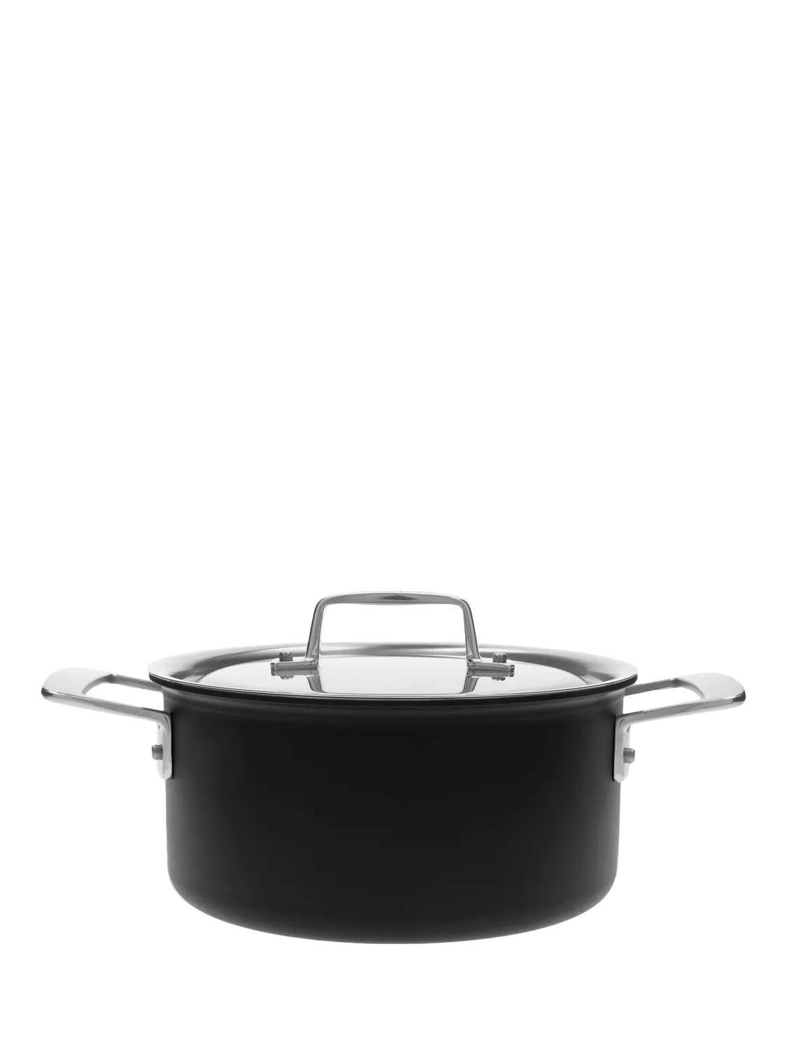 DEMEYERE Black 5-Layer Uncoated Stainless Steel Outdoor Casserole & Lid, 20cm