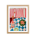 East End Prints Lucy Muss 'Shrimp & Champagne' Framed Art Print, 43.4 x 33.4cm, Black Frame