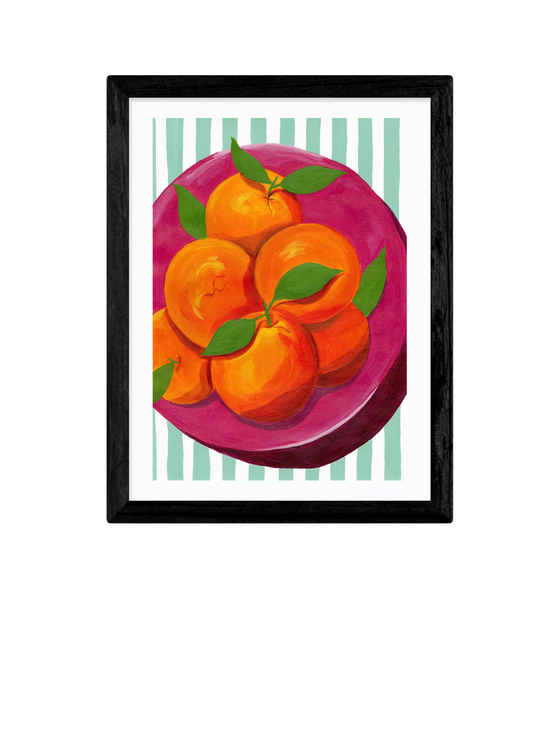 East End Prints Summer Blood Oranges framed print, British brand