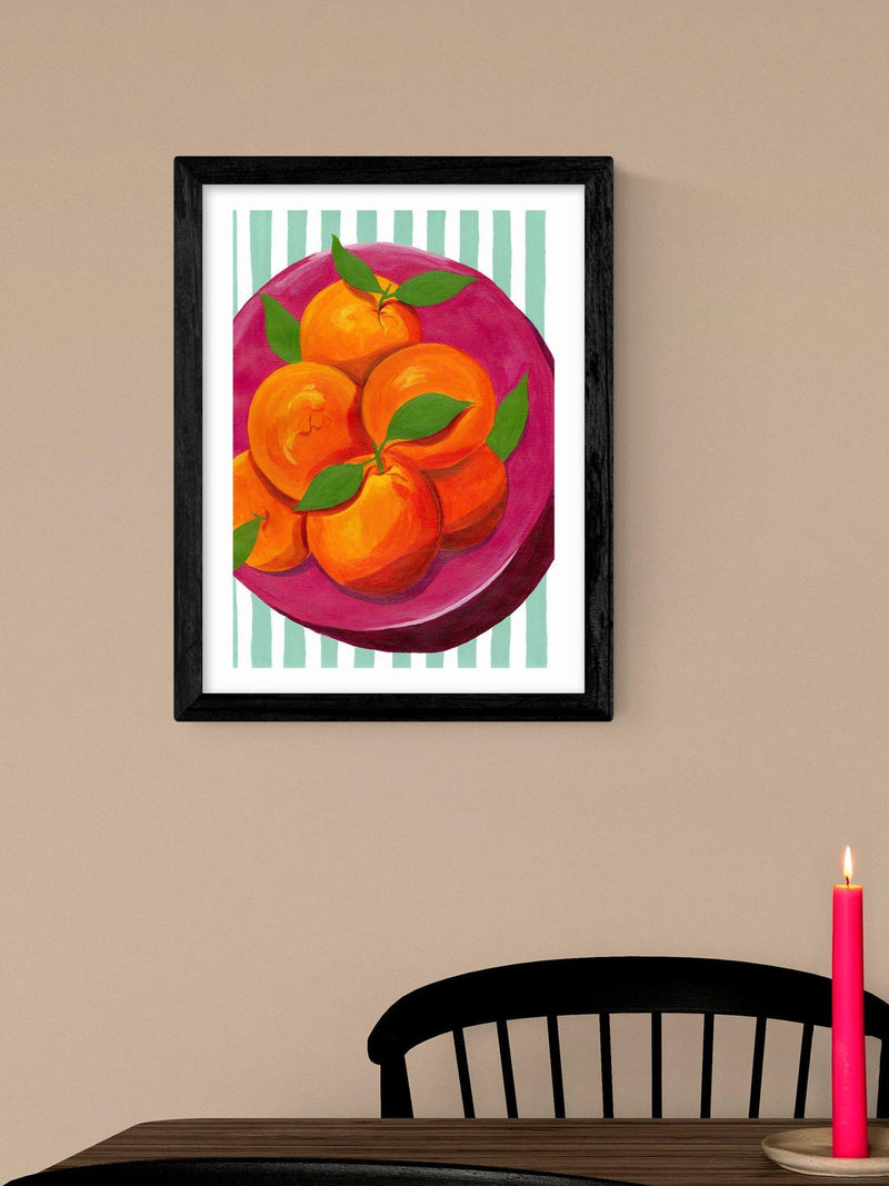 East End Prints Summer Blood Oranges framed print, British brand