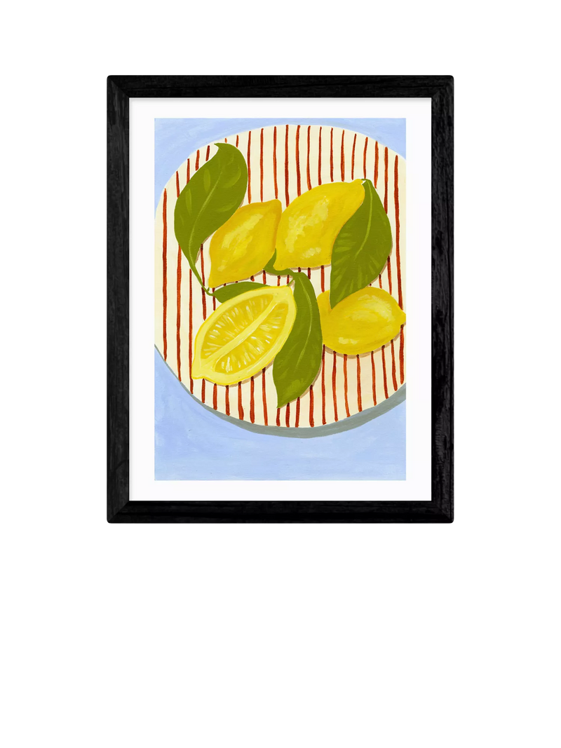 EAST END PRINTS Susie Miller lemon framed print, UK version