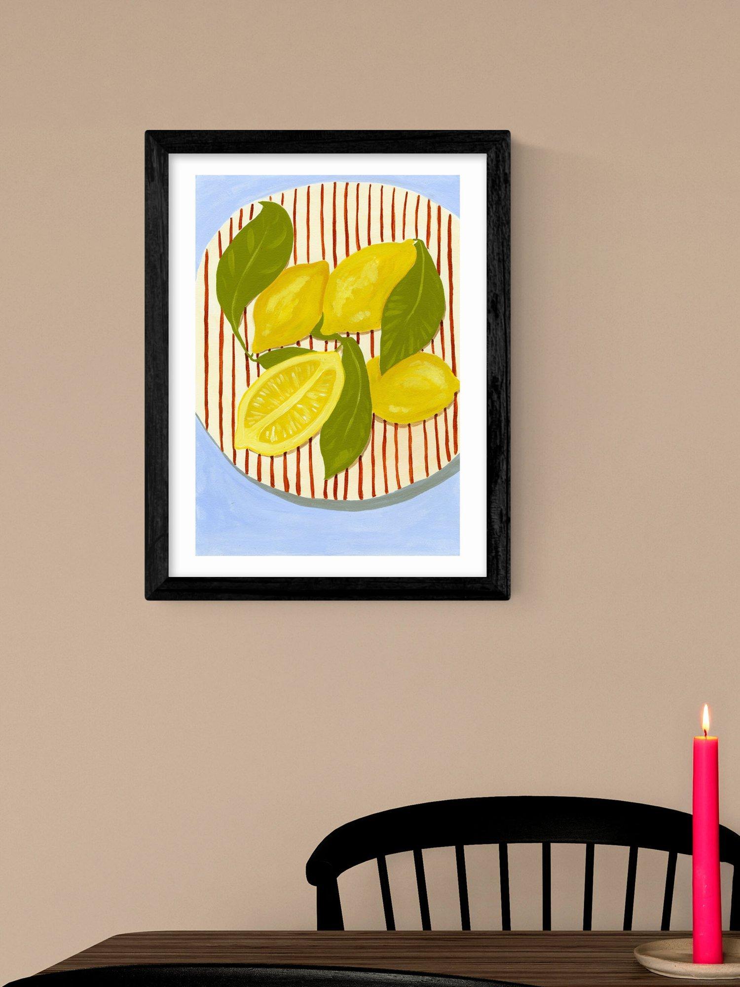 EAST END PRINTS Susie Miller lemon framed print, UK version