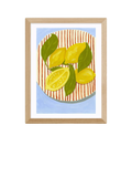 EAST END PRINTS Susie Miller 'When Life Gives You Leafy Lemons' Framed Print, Black Frame, 43.4 x 33.4cm