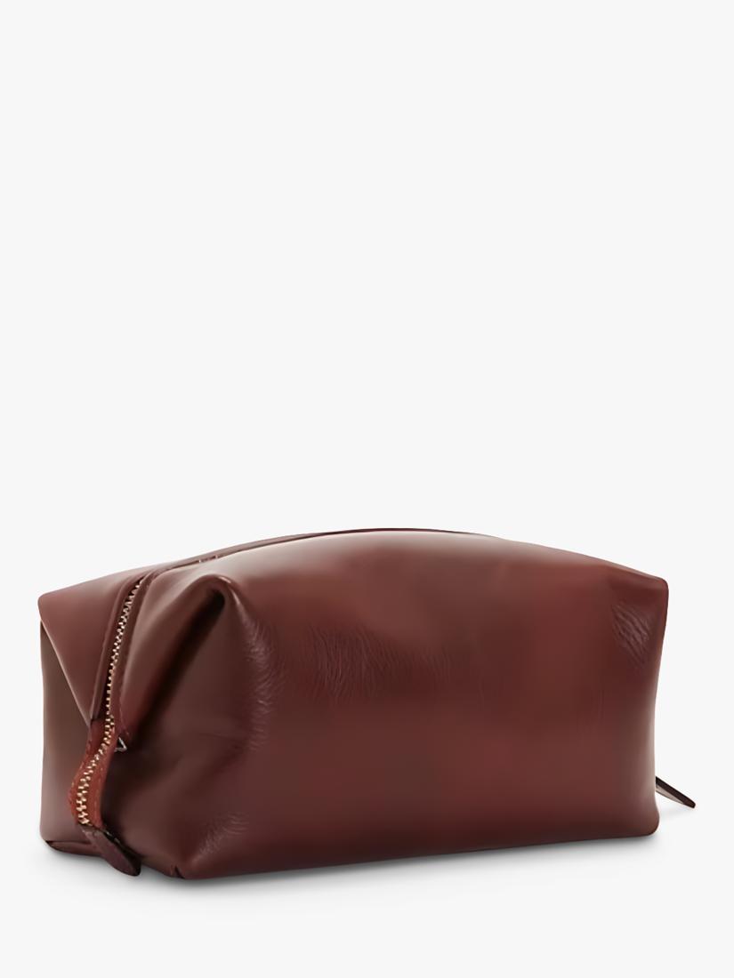 John Lewis brown vegan leather washbag from Italy, UK version
