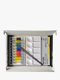 Winsor & Newton acrylic paint essentials set with colours, brushes, and paper pad (British brand)