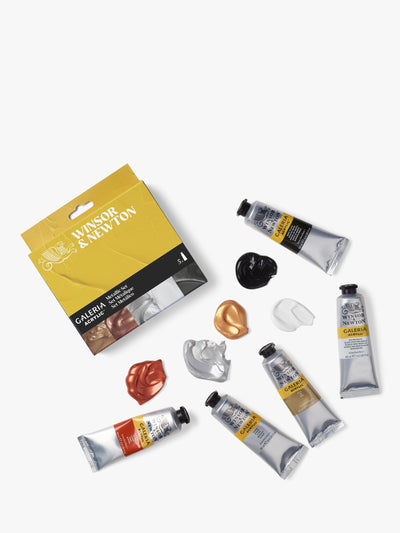 John Lewis Metallic Acrylic Paint Set with 5 Colors, 60ml Each- اشترِ عبر الإنترنت على McGrocer