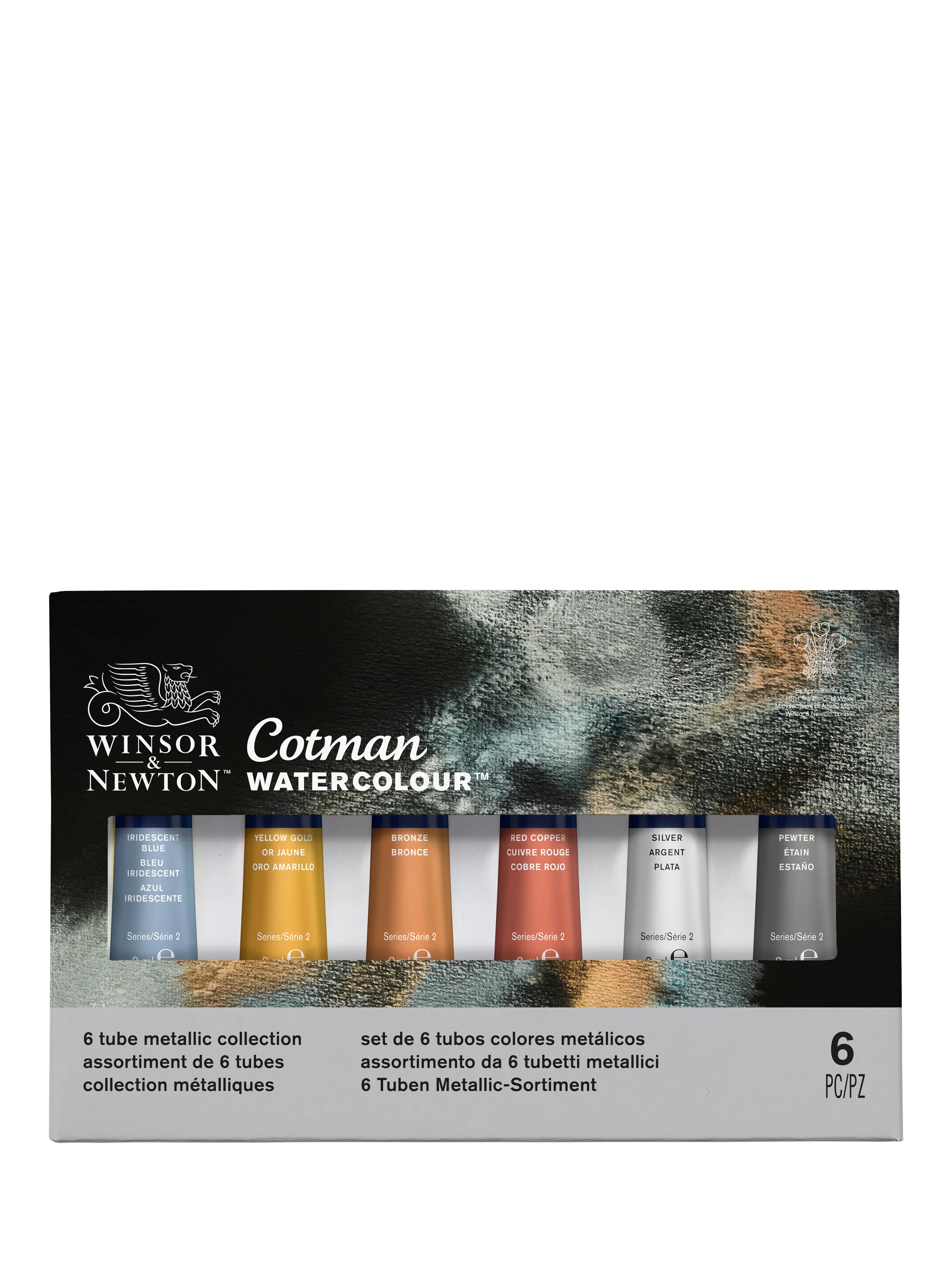 Winsor & Newton Cotman metallic watercolour paints set of 6 (British brand)