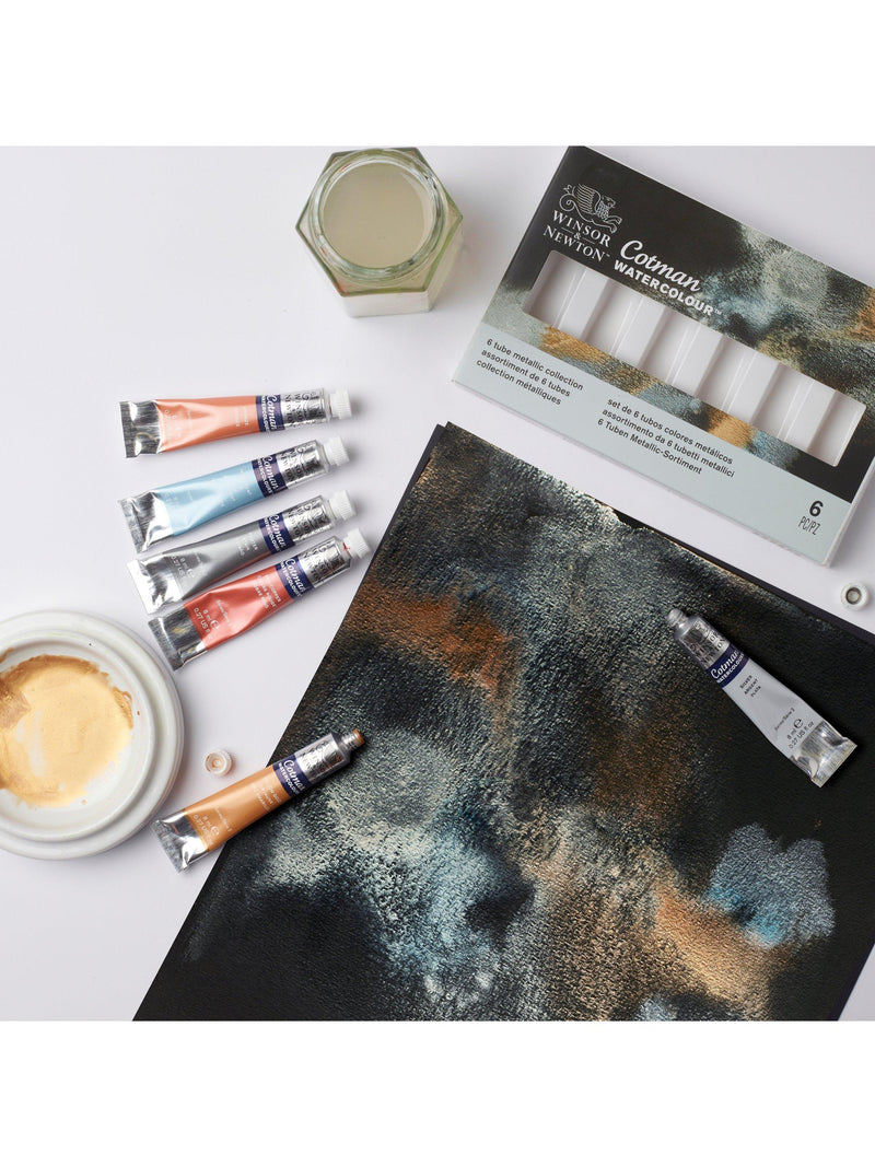 Winsor & Newton Cotman metallic watercolour paints set of 6 (British brand)
