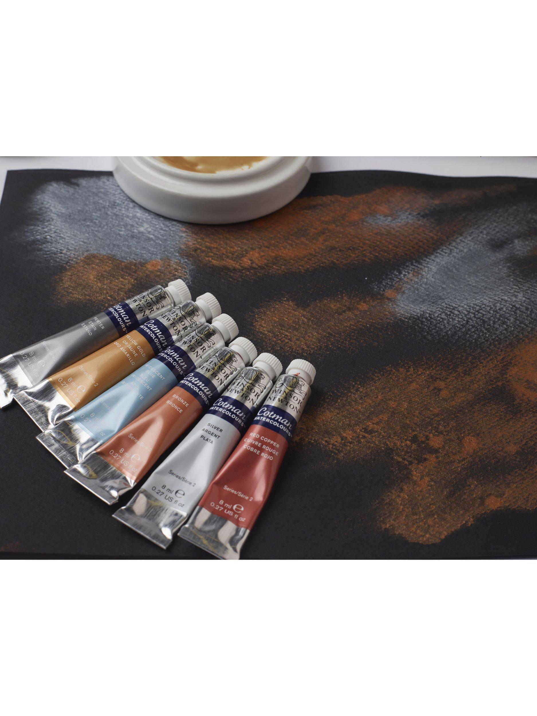 Winsor & Newton Cotman metallic watercolour paints set of 6 (British brand)