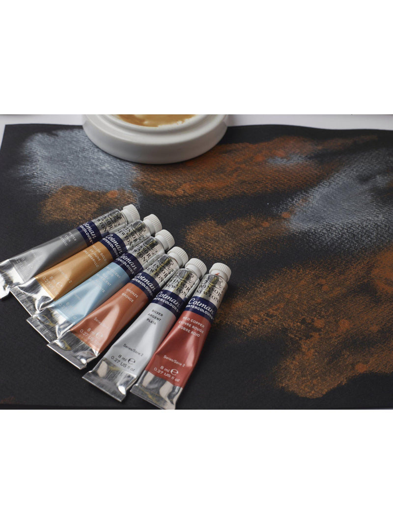 Winsor & Newton Cotman metallic watercolour paints set of 6 (British brand)