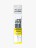 Winsor & Newton synthetic paint brush set of 6 with round, filbert, and flat brushes (British brand)