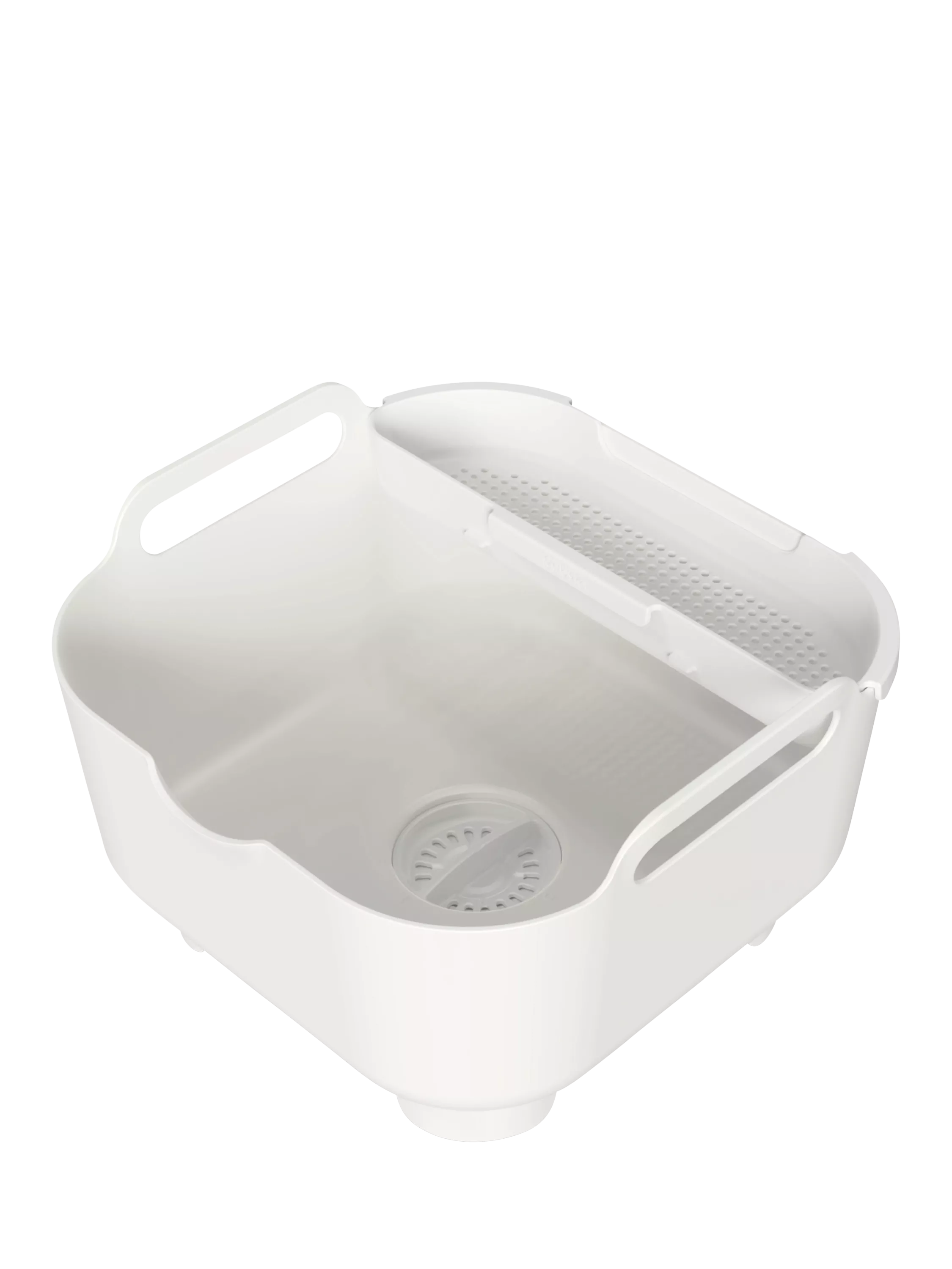 ReBorn recycled plastic washing up bowl with drainer Light Stone 9L, imported from the UK