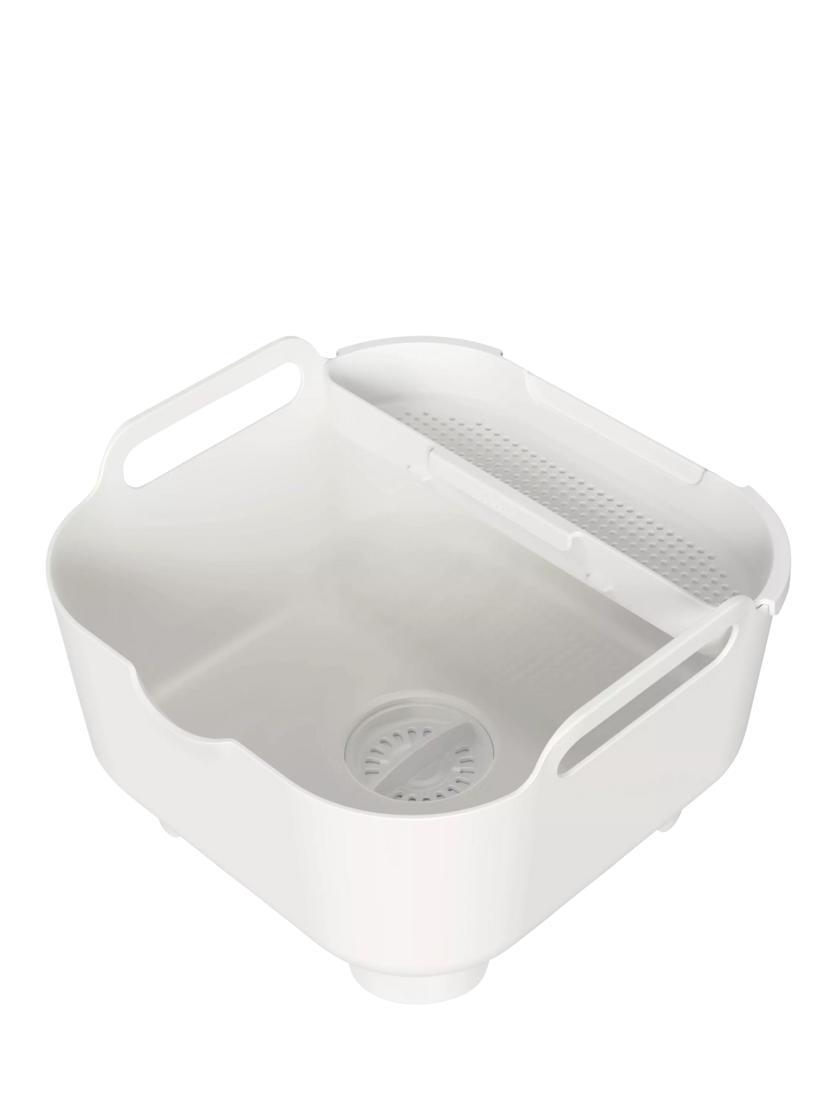 ReBorn recycled plastic washing up bowl with drainer Light Stone 9L, imported from the UK
