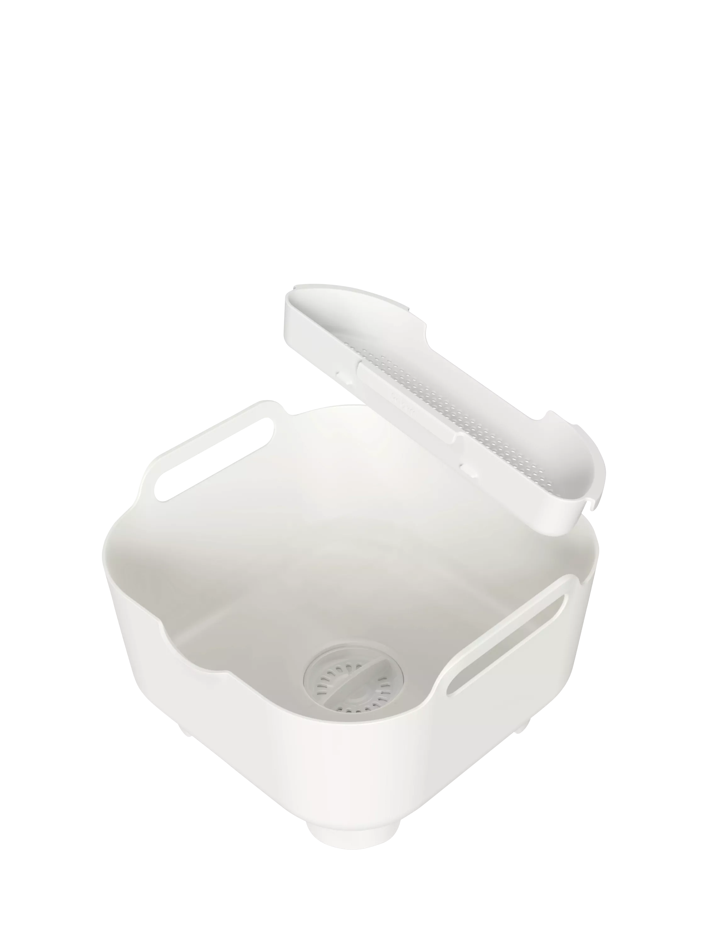 ReBorn recycled plastic washing up bowl with drainer Light Stone 9L, imported from the UK