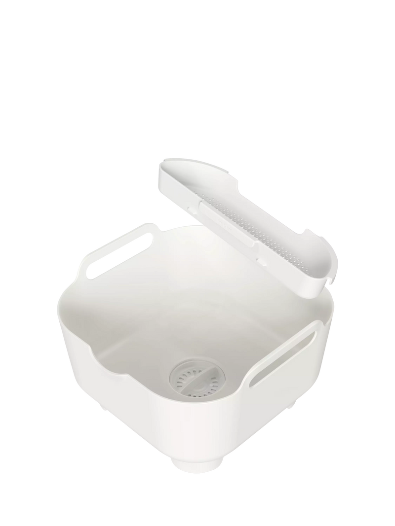 ReBorn recycled plastic washing up bowl with drainer Light Stone 9L, imported from the UK