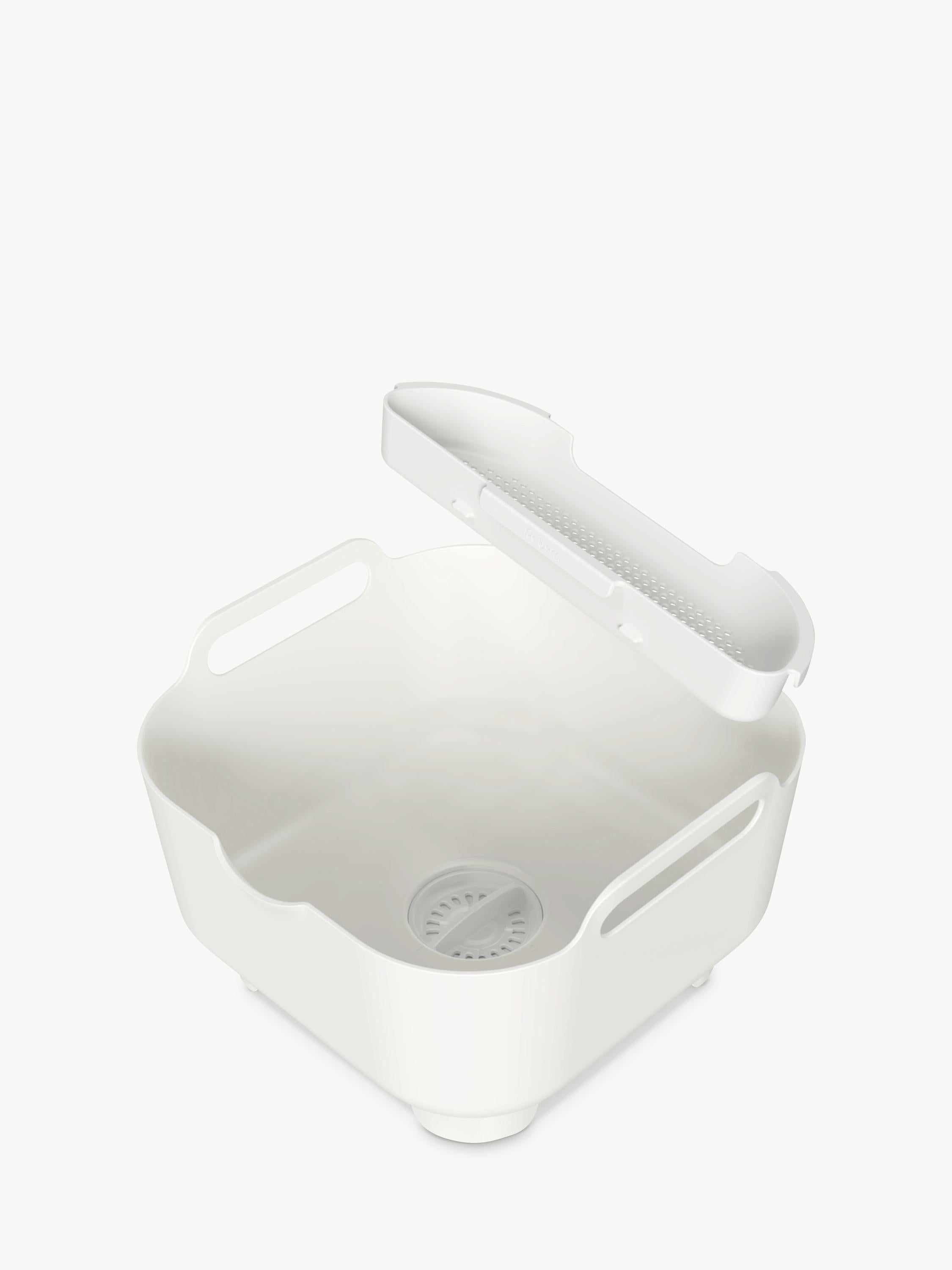 ReBorn recycled plastic washing up bowl with drainer Light Stone 9L, imported from the UK