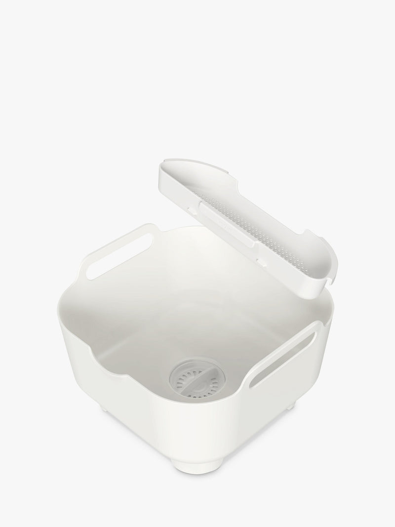 ReBorn recycled plastic washing up bowl with drainer Light Stone 9L, imported from the UK