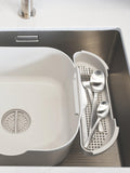 ReBorn recycled plastic washing up bowl with drainer Light Stone 9L, imported from the UK