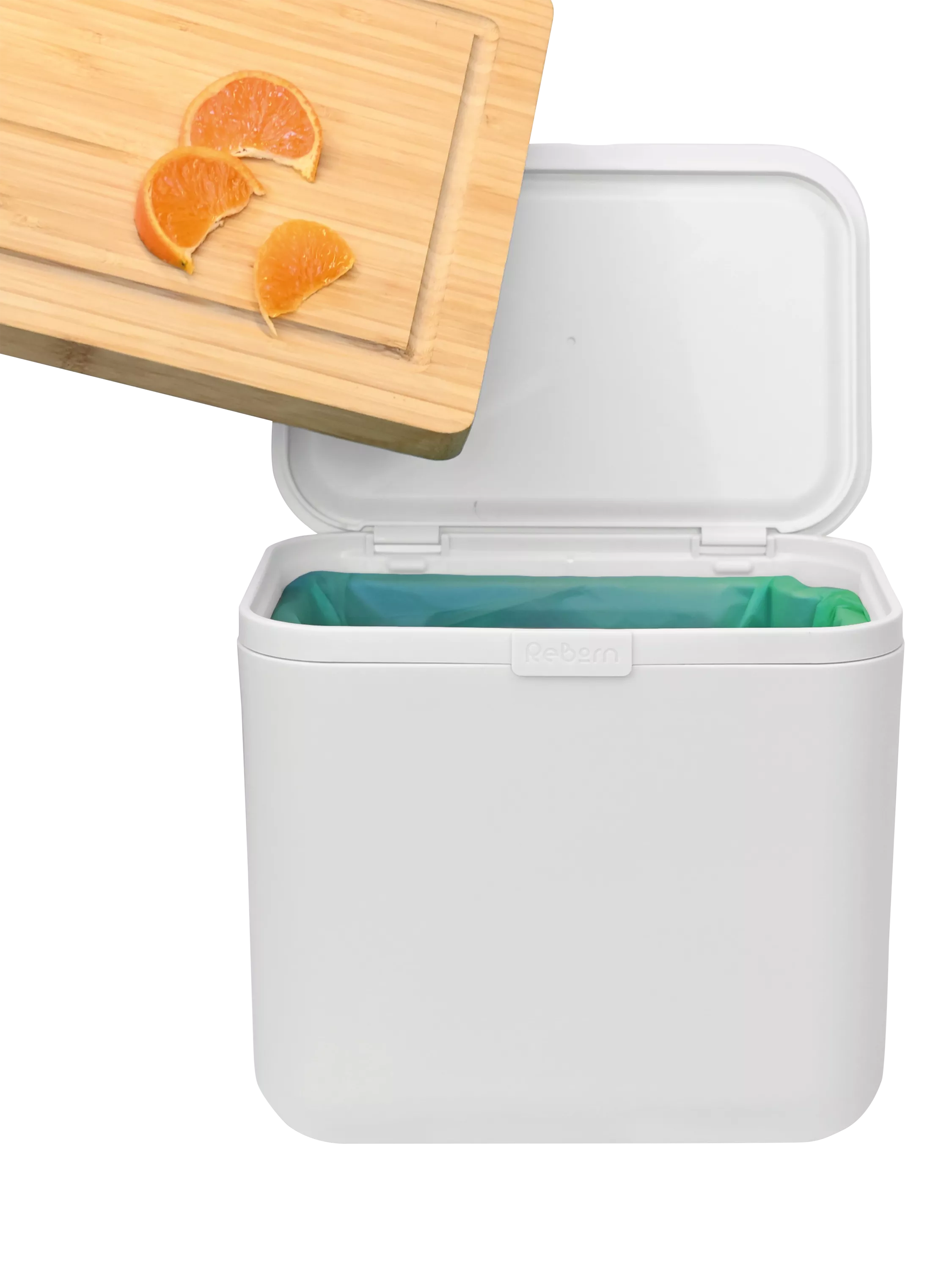 ReBorn food waste caddy light stone 5L, UK version
