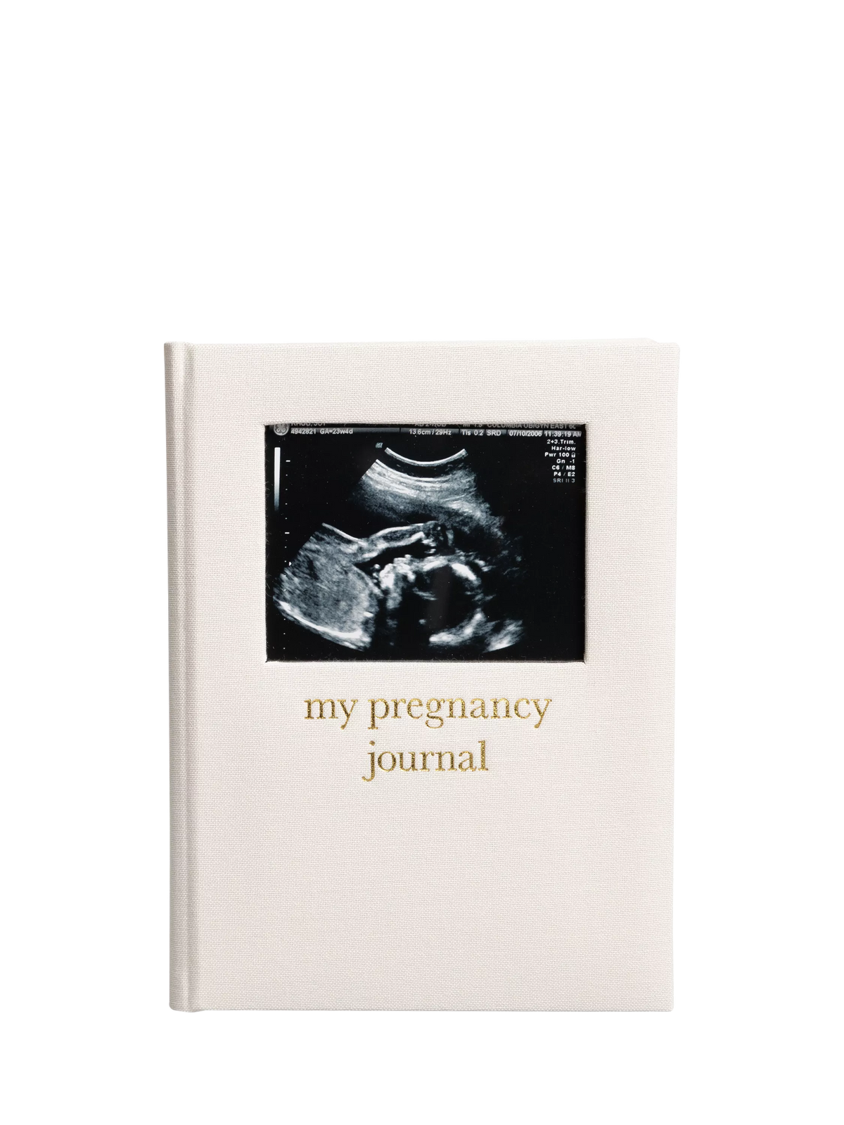 Pearhead pregnancy journal cream linen (British brand)