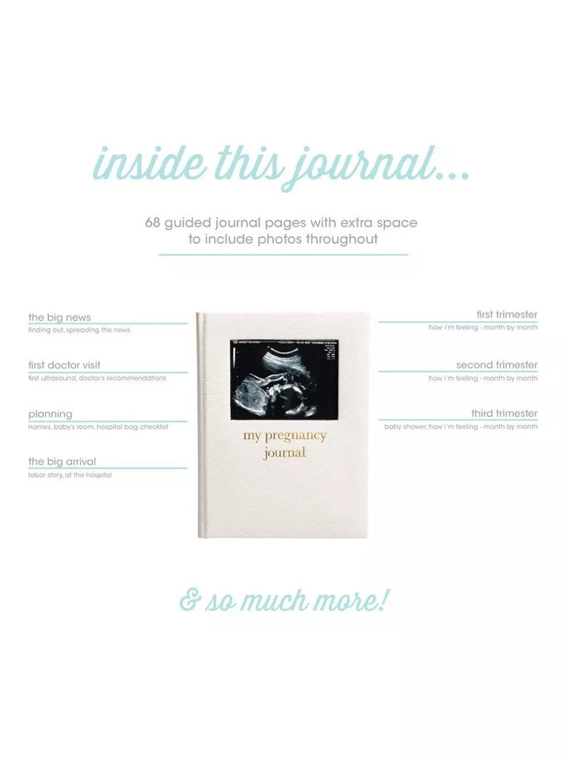 Pearhead pregnancy journal cream linen (British brand)