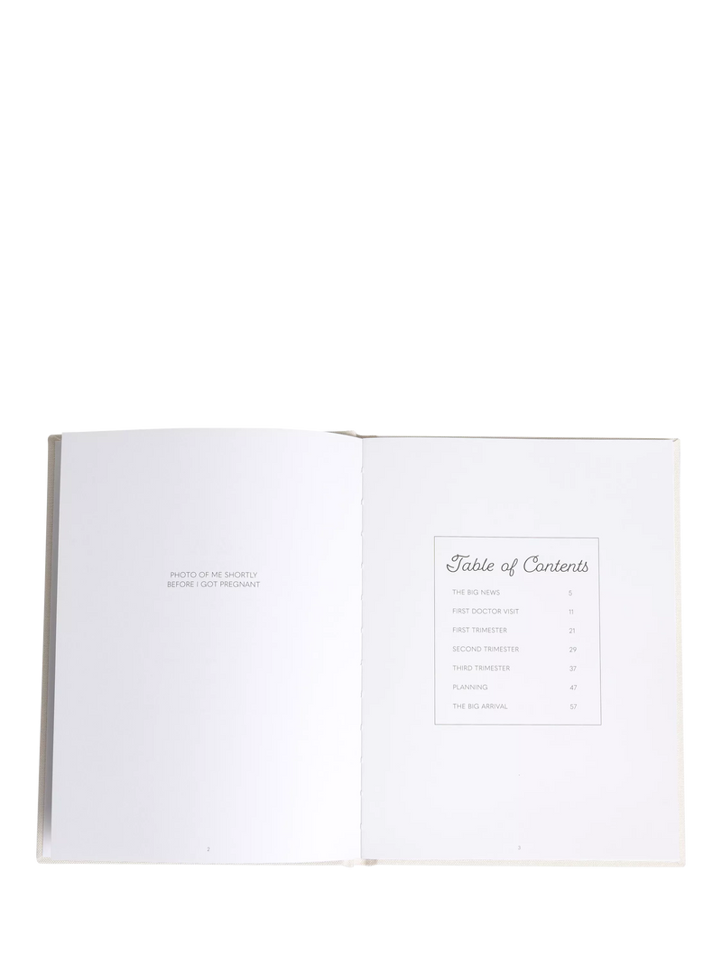 Pearhead pregnancy journal cream linen (British brand)