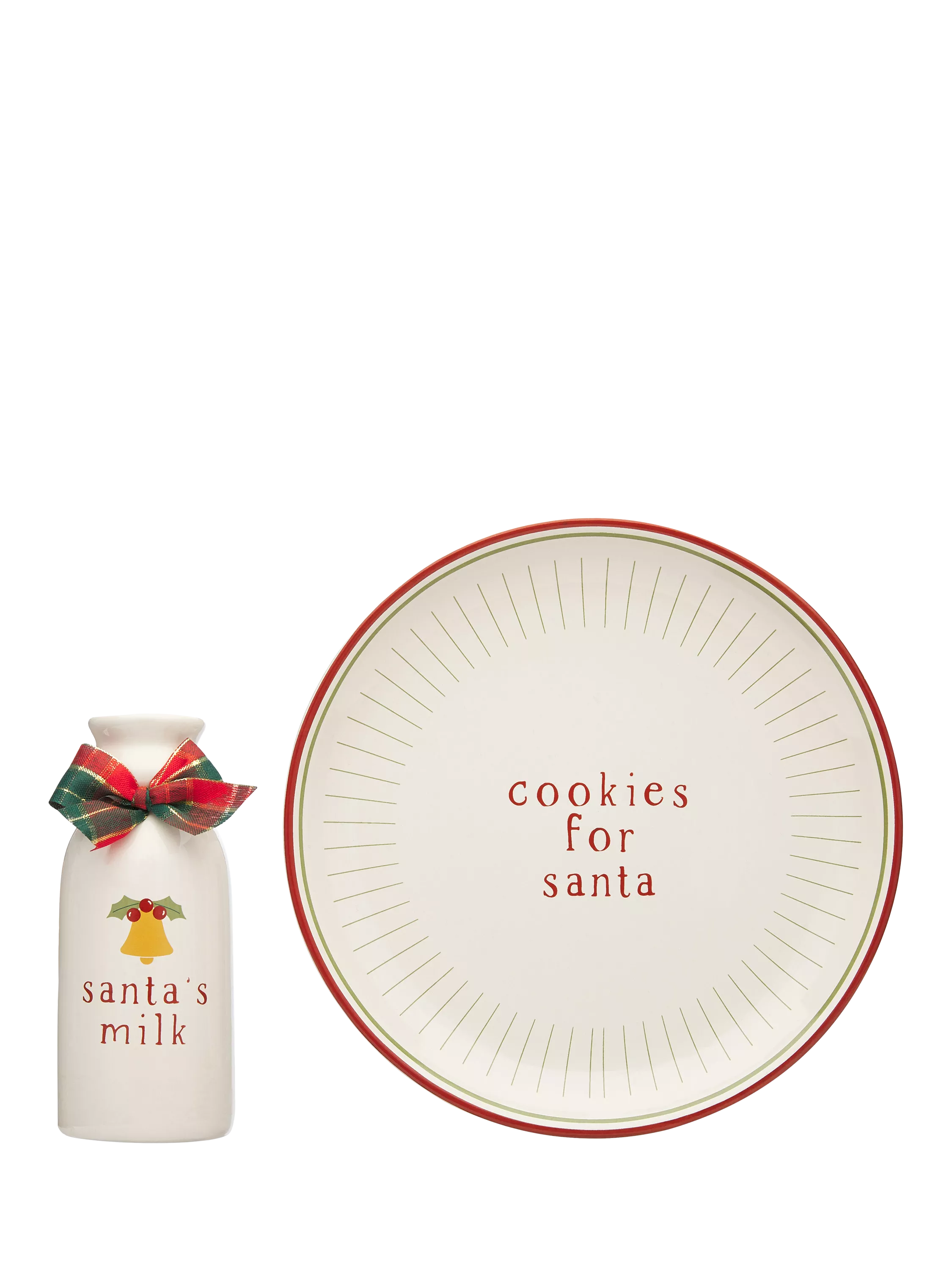 Pearhead Santa Cookie Set with plate and jug - British product