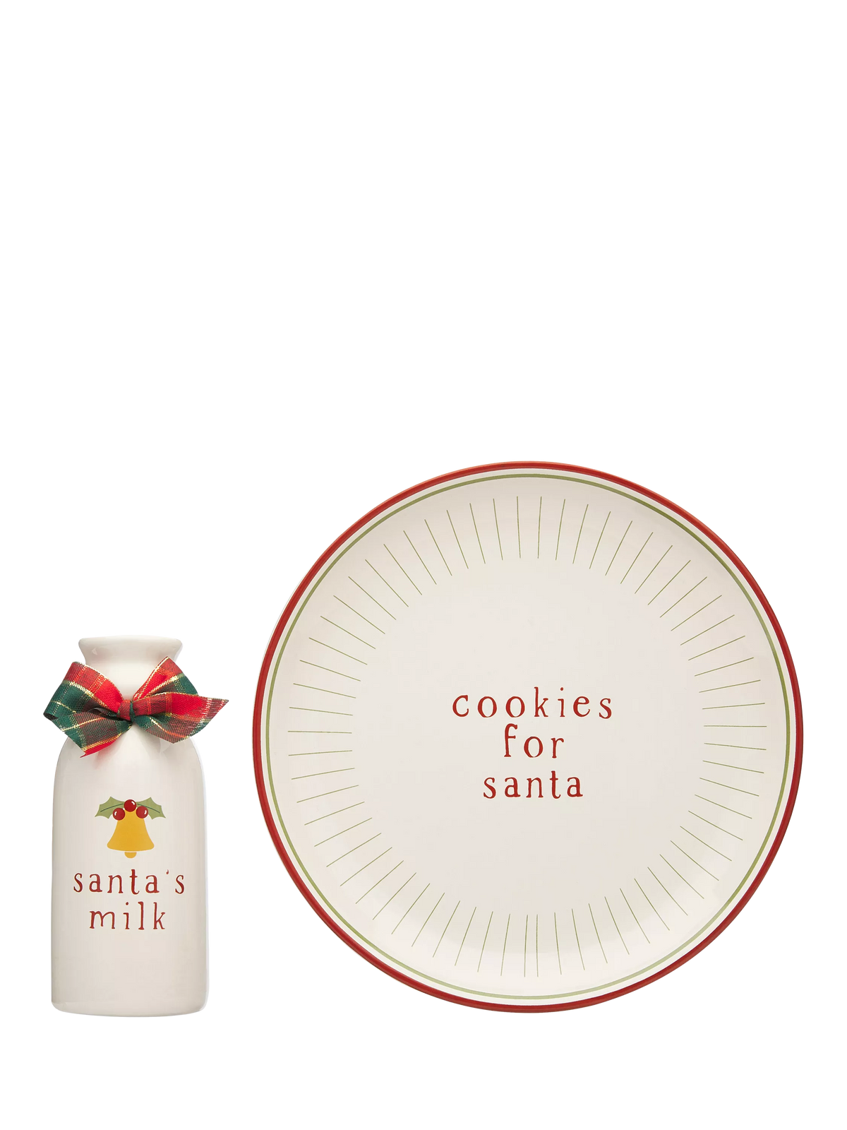 Pearhead Santa Cookie Set with plate and jug - British product