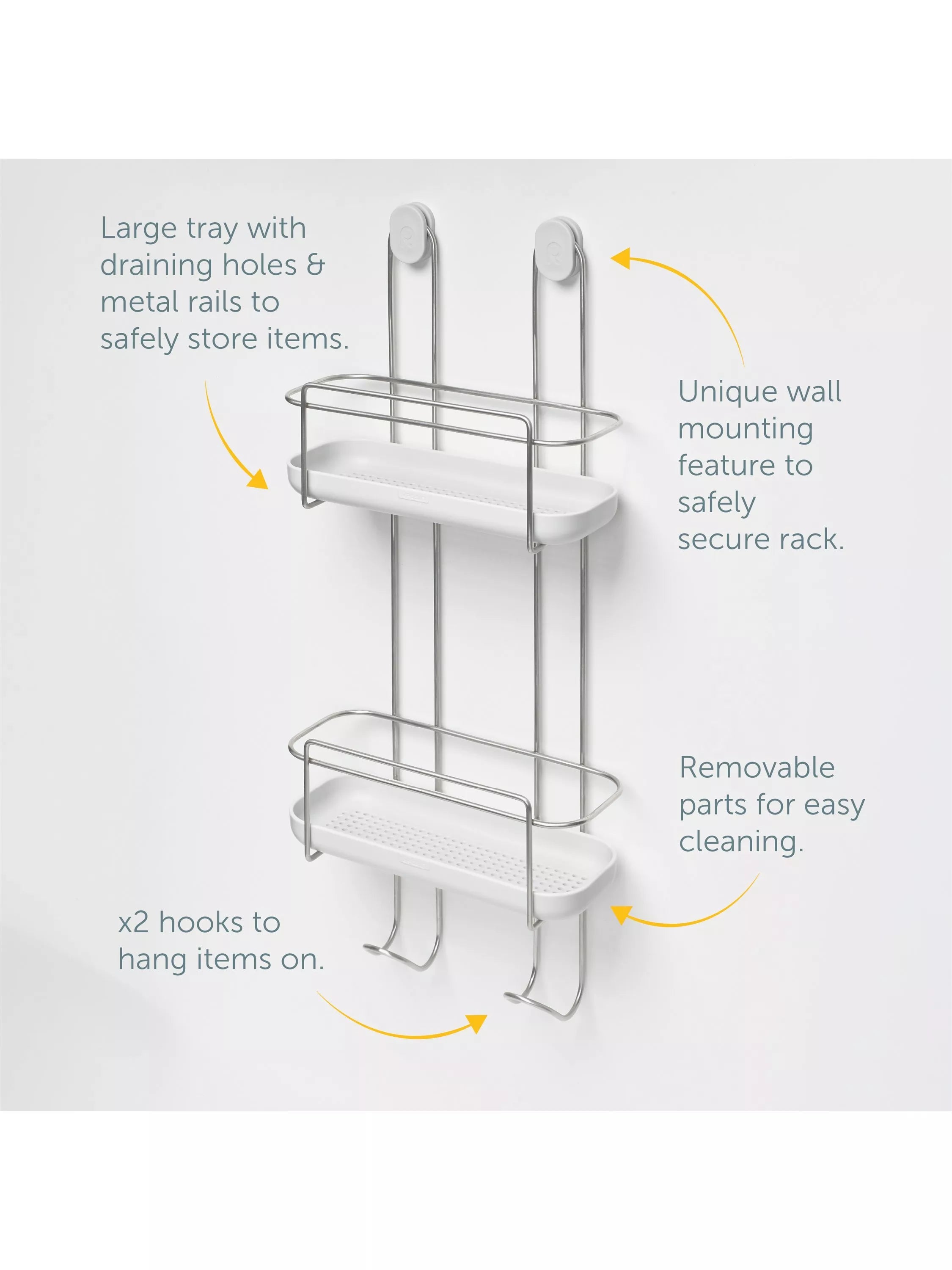 ReBorn hanging shower caddy light stone, imported from the UK