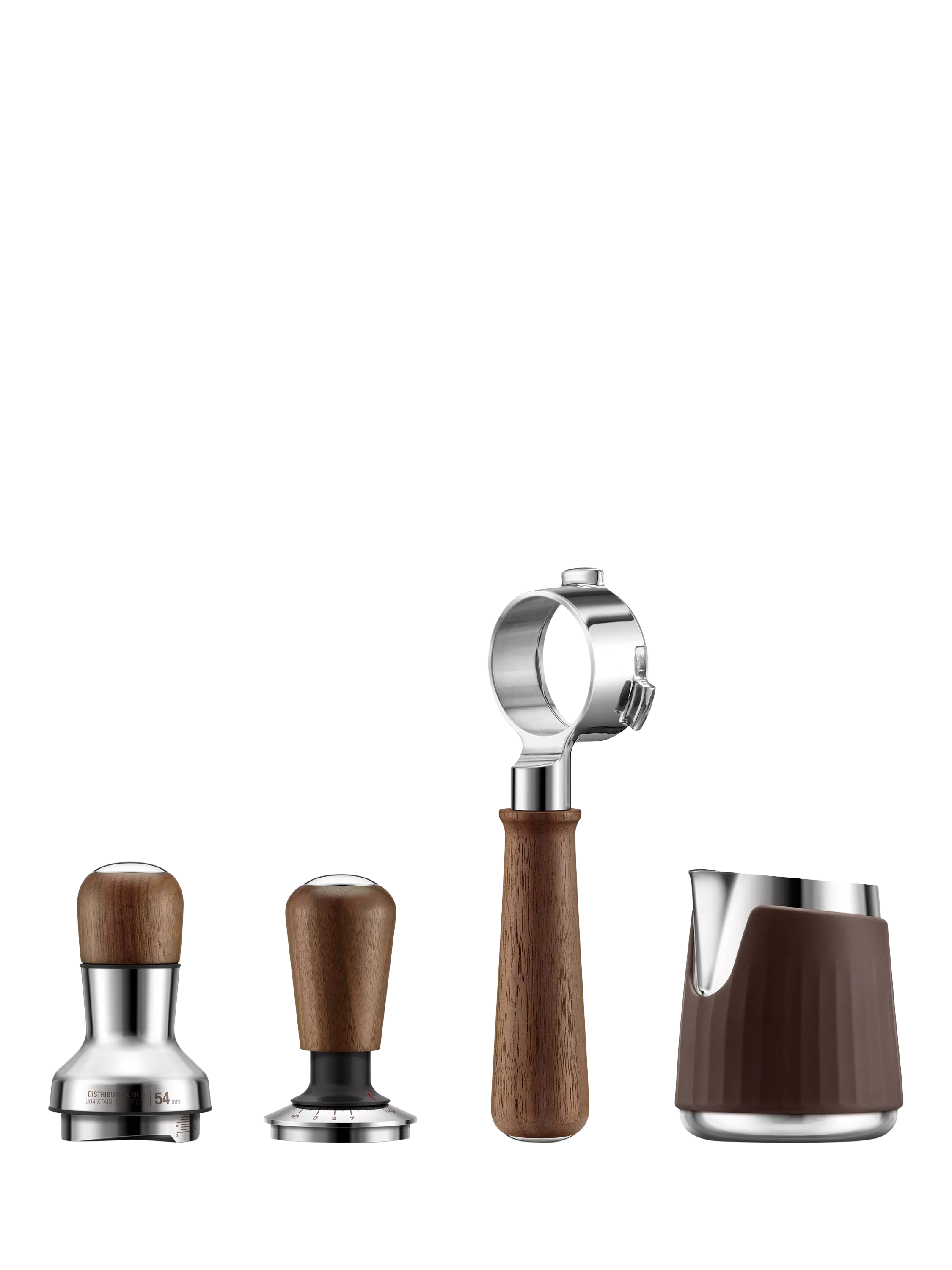Sage force gauge tamper 54mm walnut, imported from the UK