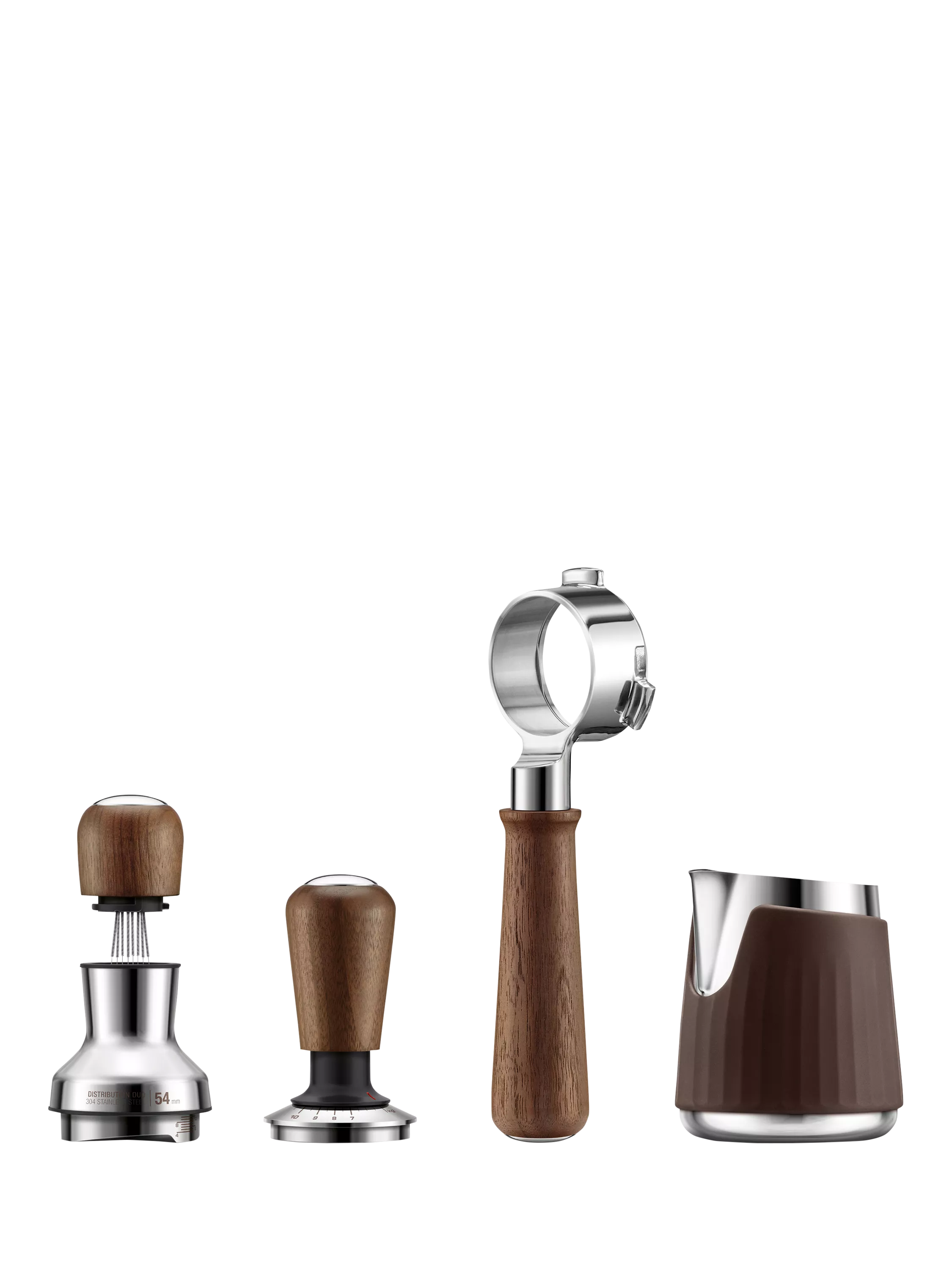 Sage force gauge tamper 54mm walnut, imported from the UK