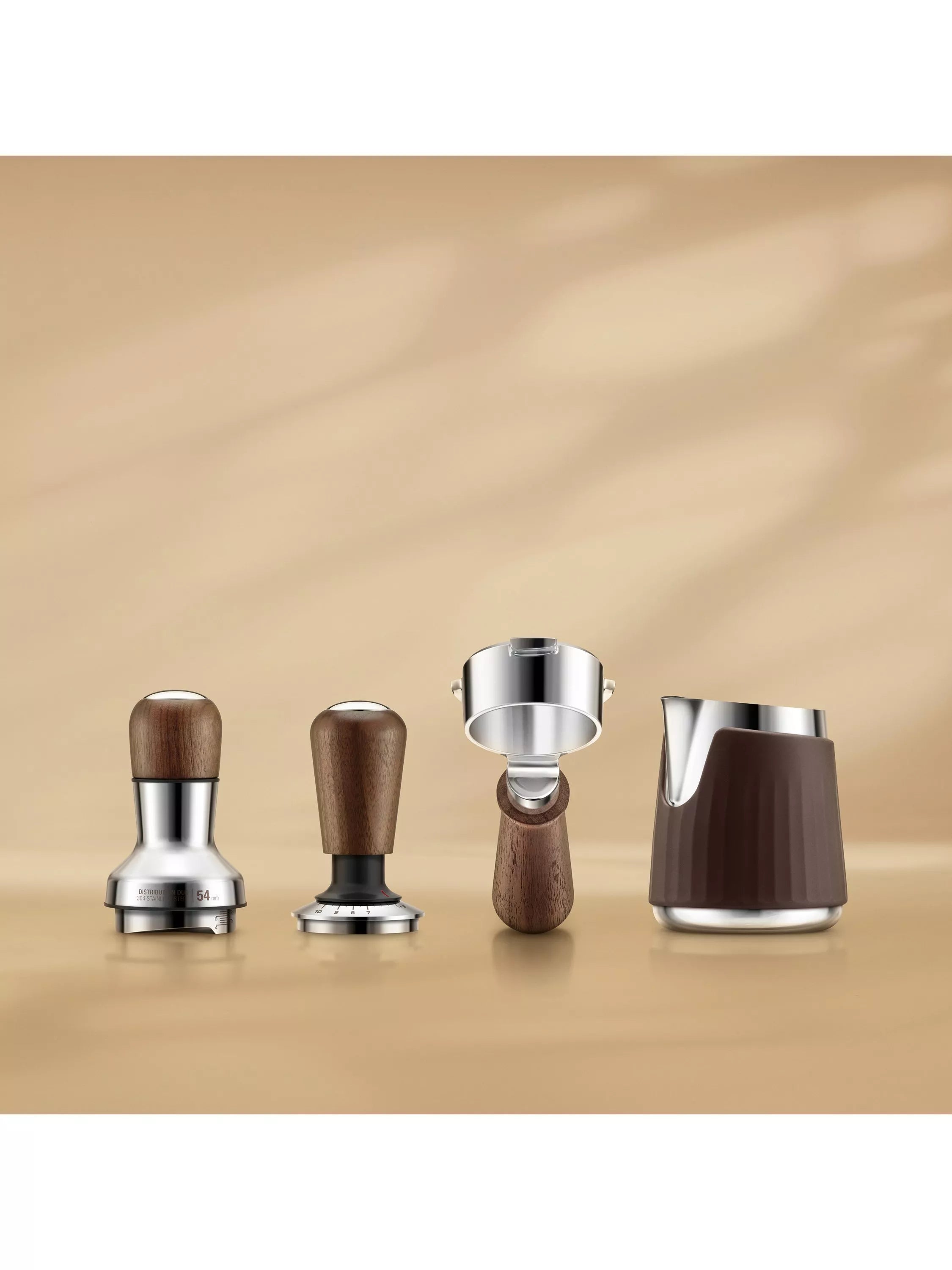 Sage force gauge tamper 54mm walnut, imported from the UK