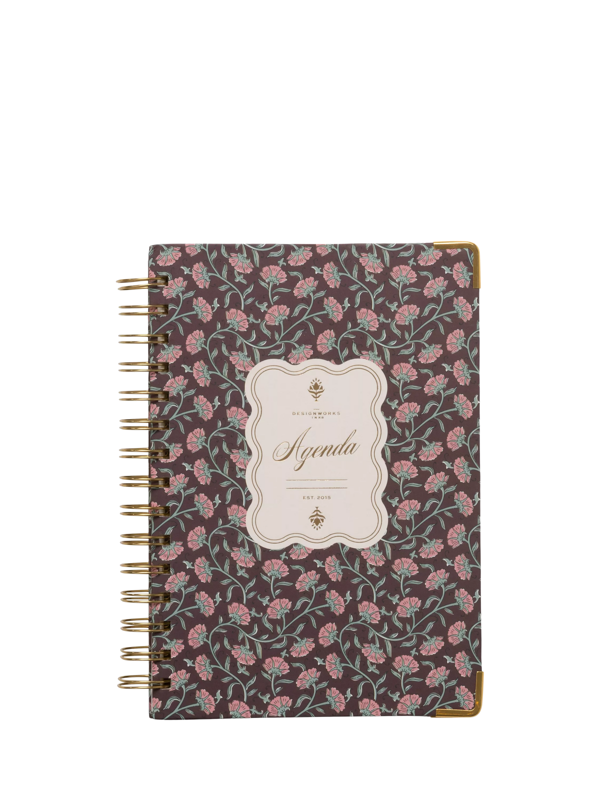 DesignWorks Ink red floral undated planner medium, UK version