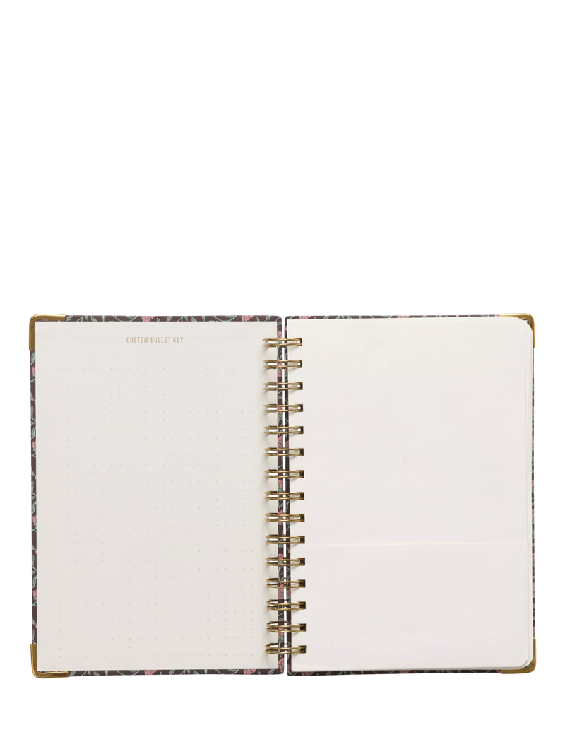 DesignWorks Ink red floral undated planner medium, UK version