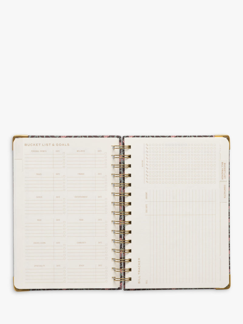 DesignWorks Ink red floral undated planner medium, UK version