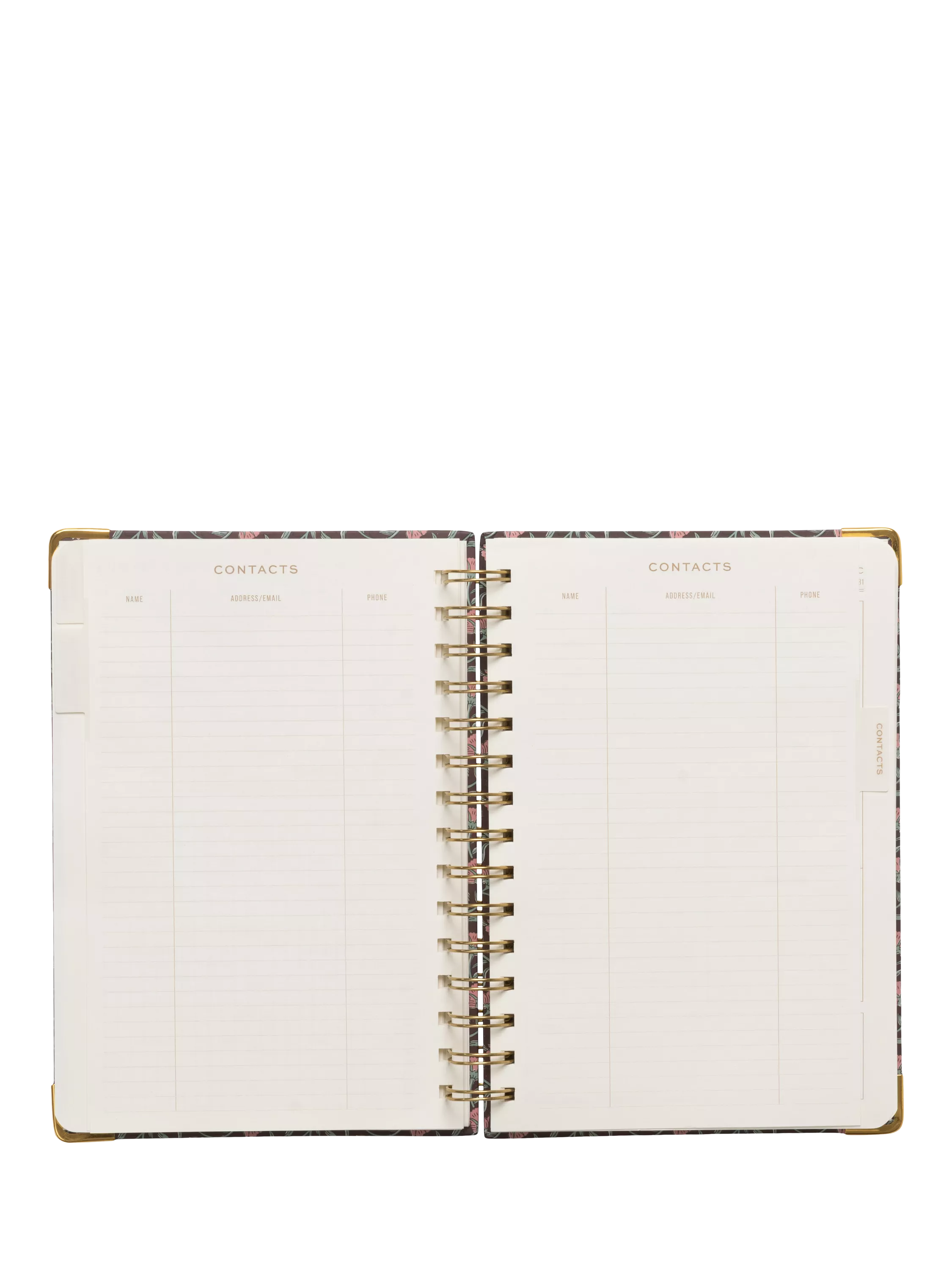 DesignWorks Ink red floral undated planner medium, UK version