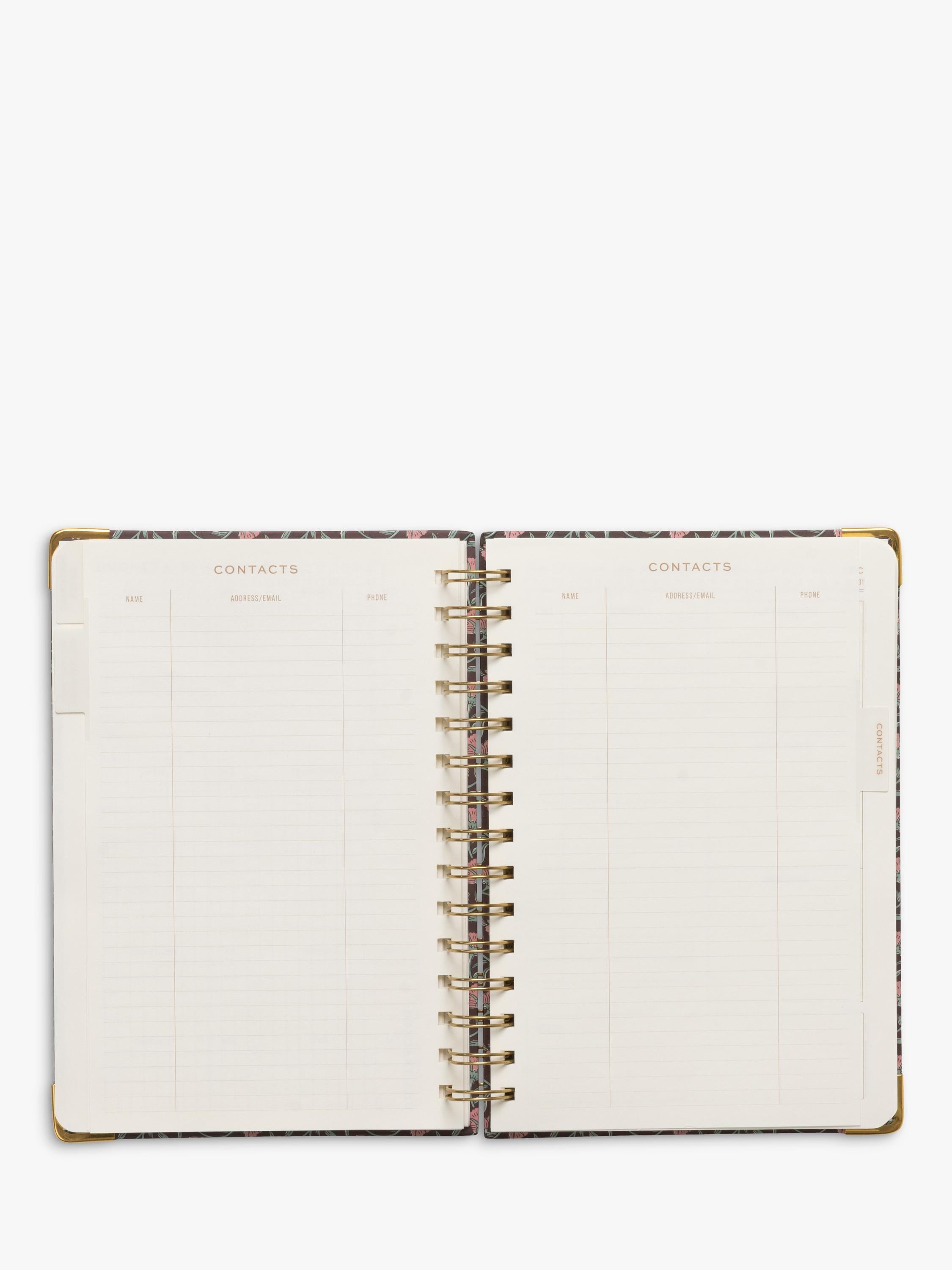 DesignWorks Ink red floral undated planner medium, UK version