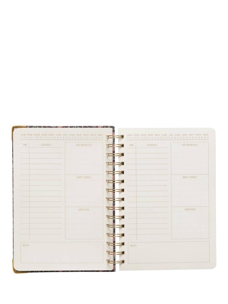 DesignWorks Ink red floral undated planner medium, UK version
