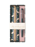 DesignWorks Ink Moon Pen Set in green, imported from the UK