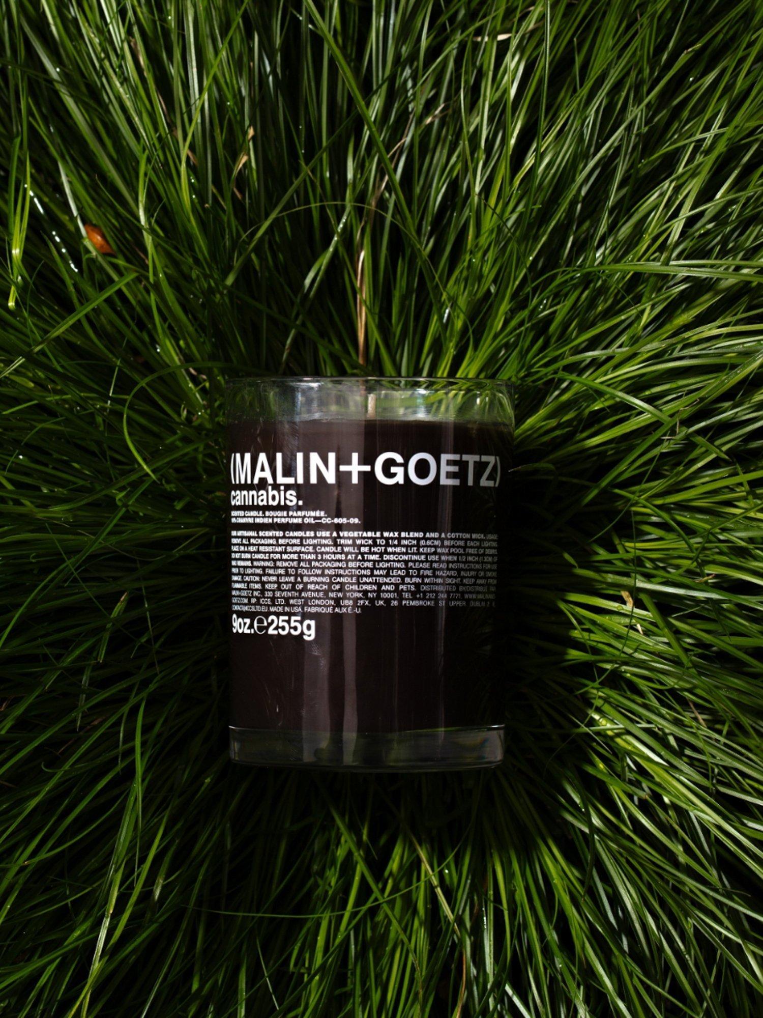 MALIN+GOETZ cannabis scented candle 255g, imported from the UK