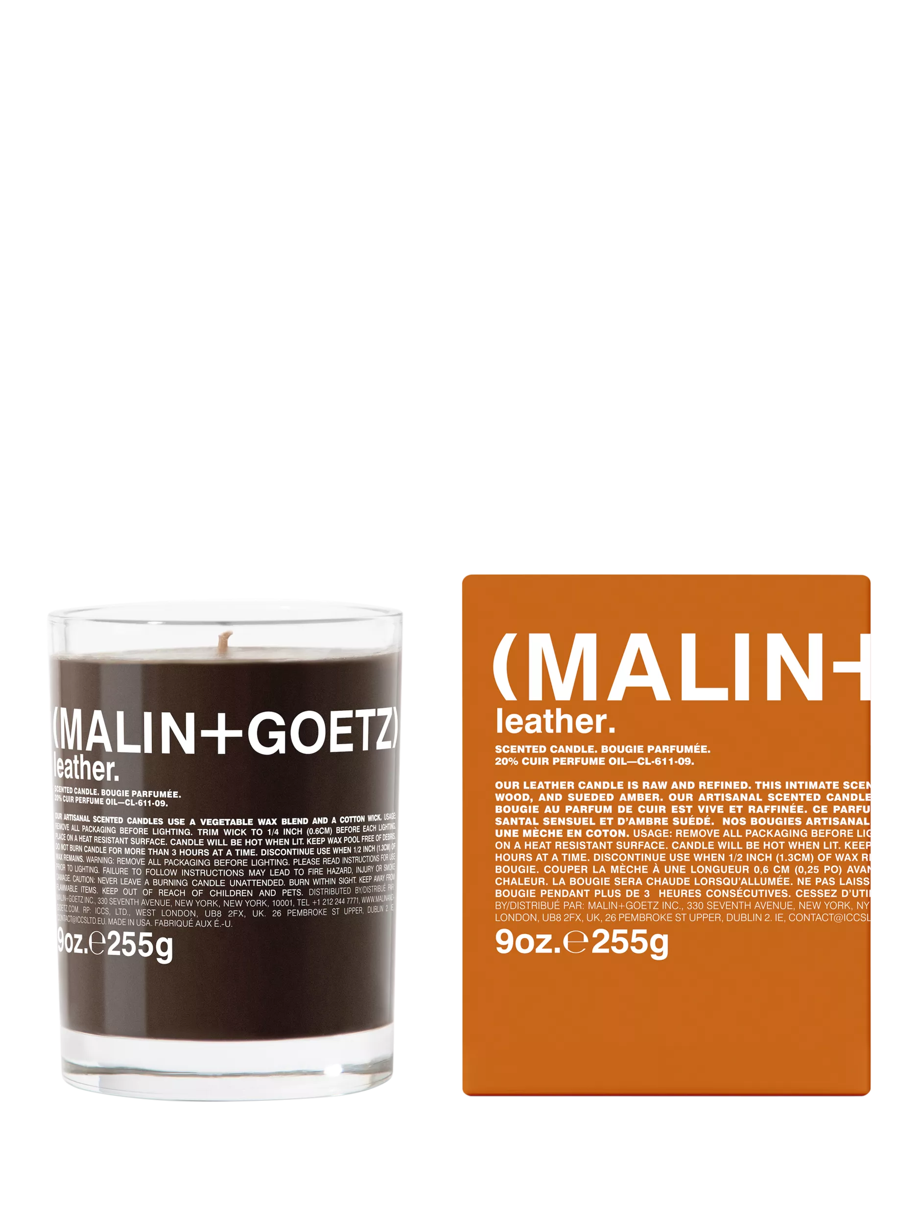 MALIN GOETZ leather scented candle 255g, UK version