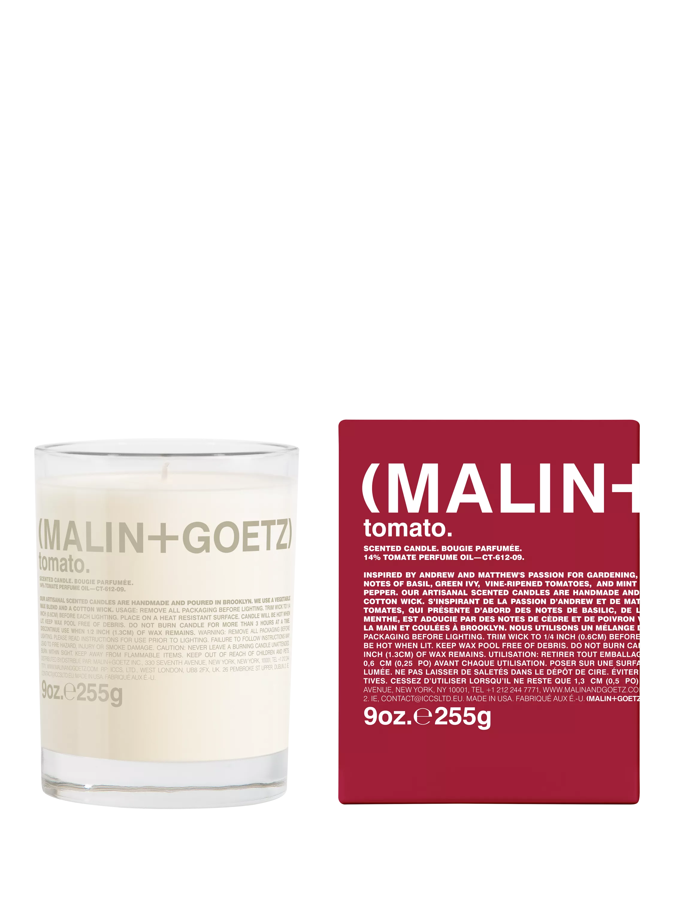 MALIN + GOETZ tomato scented candle 255g (British brand)