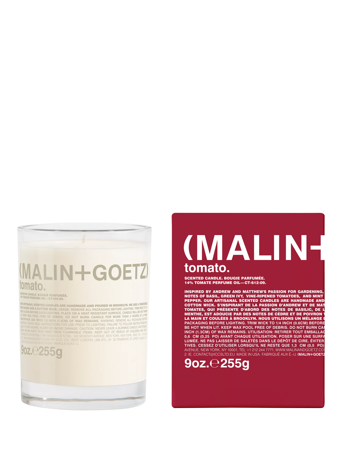 MALIN + GOETZ tomato scented candle 255g (British brand)