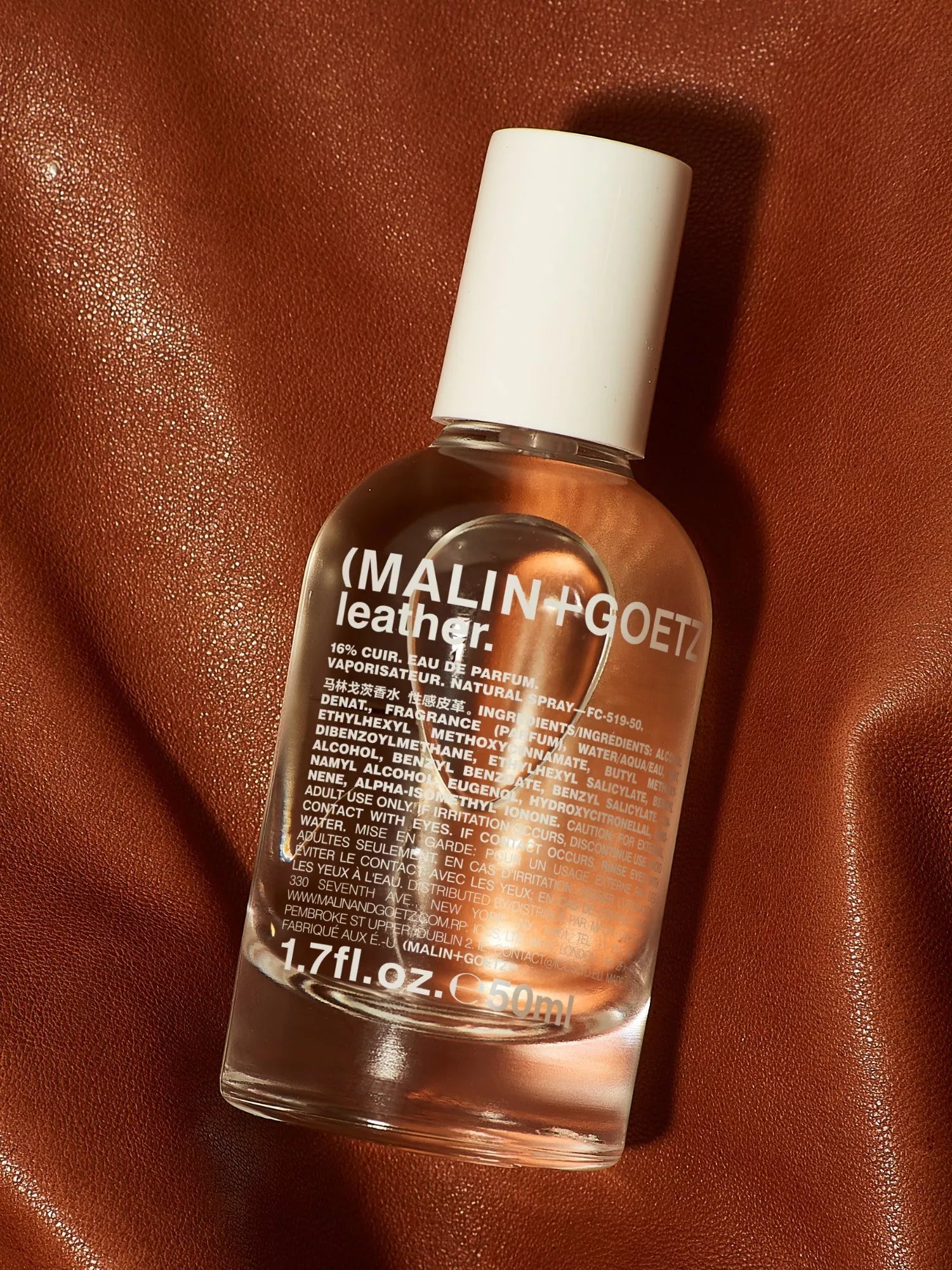 MALIN + GOETZ Leather Eau de Parfum 50ml, imported from the UK