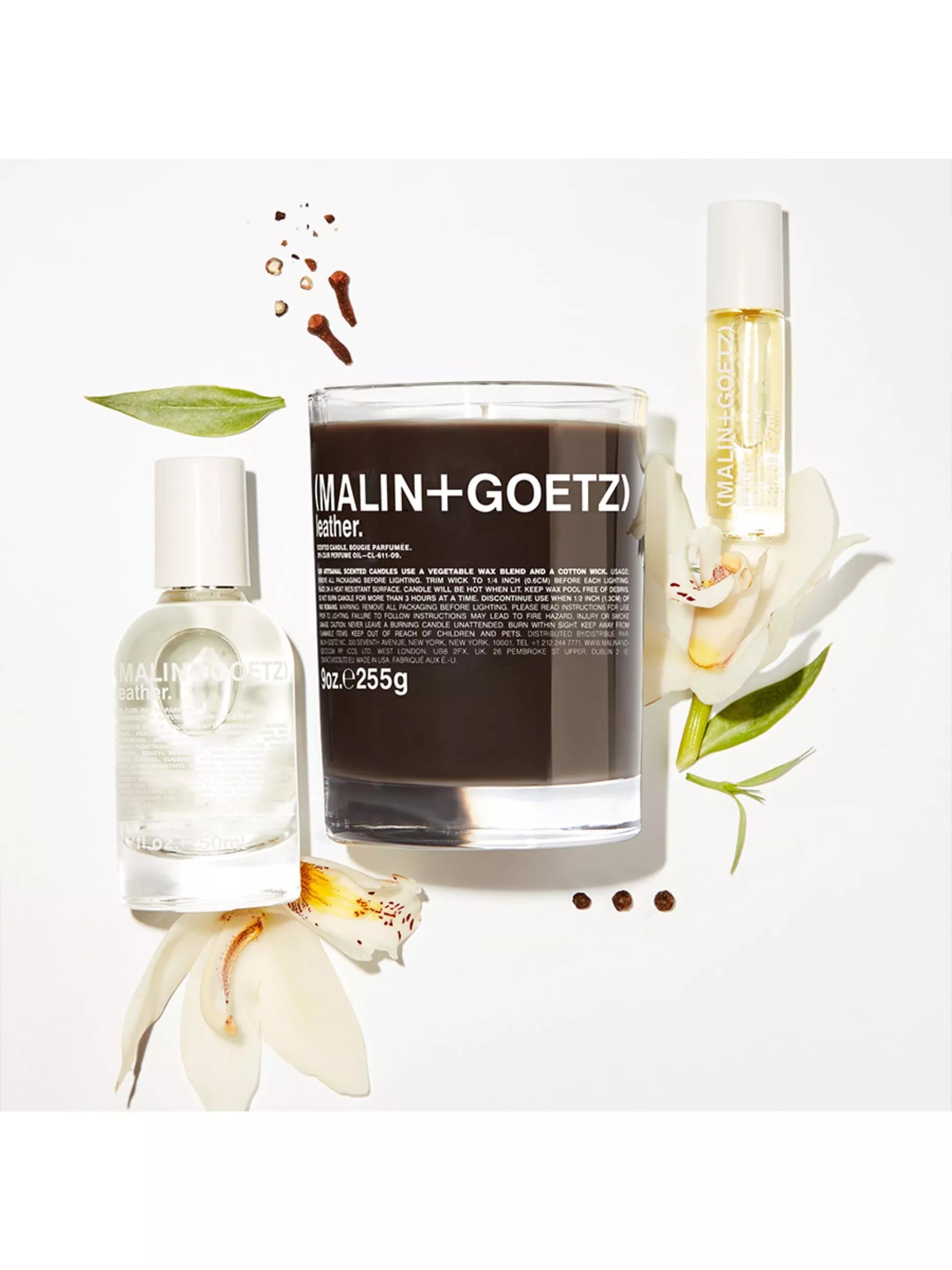 MALIN + GOETZ Leather Eau de Parfum 50ml, imported from the UK