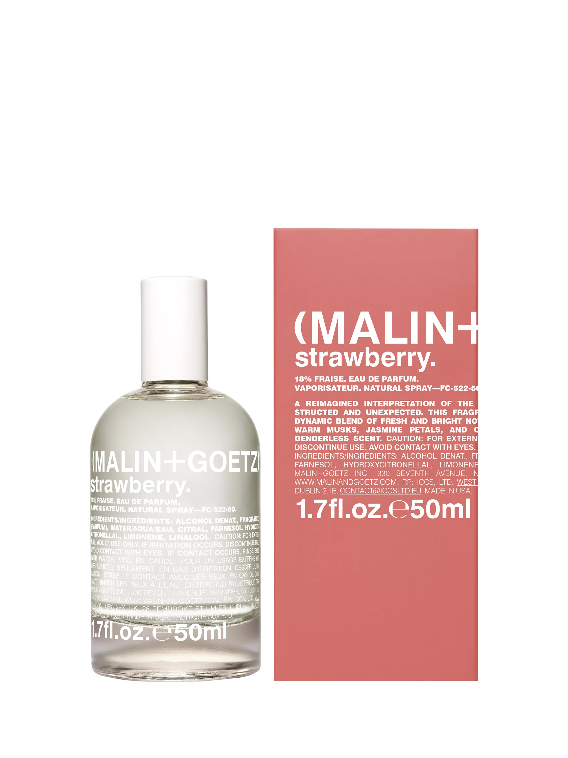 MALIN + GOETZ Strawberry Eau de Parfum 50ml, imported from the UK